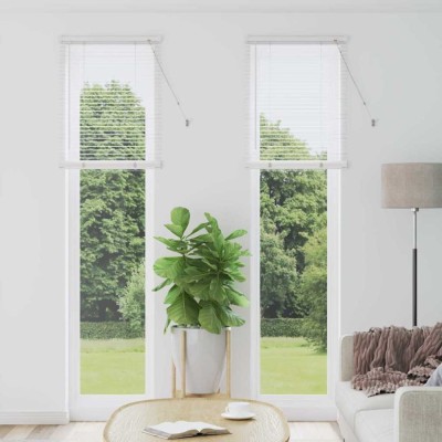 Jaluzea pentru Fereastră cu perdele Altele Manual Alb 60 x 220 cm Aluminiu foto