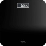 Cantar de baie TEFAL Premiss PP1800V0, capacitate 160 kg, pornire/oprire automata, platforma sticla securizata, negru