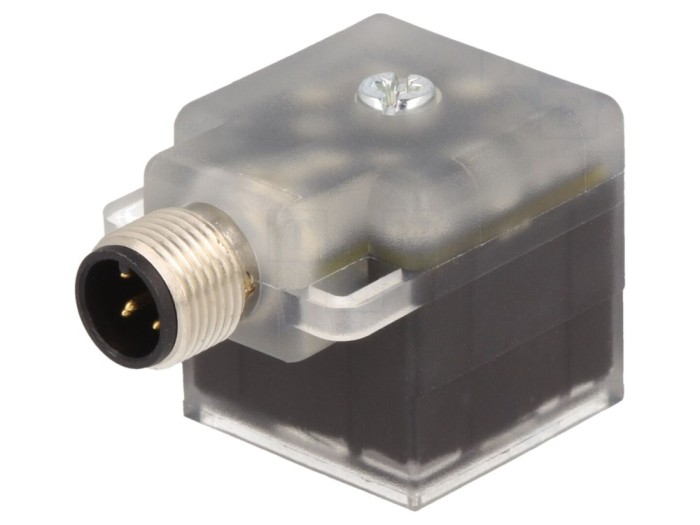 Conector adaptor DIN 43650 M12 90&deg;