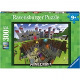 Cumpara ieftin Puzzle Minecraft, 300 Piese, Ravensburger