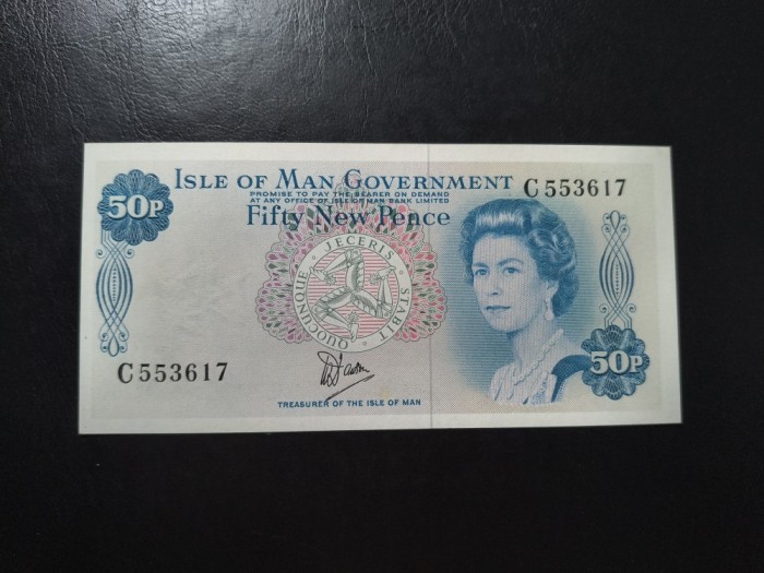 INSULA MAN 50 PENCE UNC