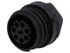Conector circular soclu mamă BULGIN Buccaneer 900, 7 pini, IP68, 32A, 430V, Montare Panou, Poliamidă