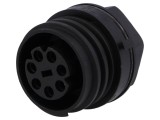Conector Circular Soclu Mamă 7 Pin Nichelat Buccaneer 900