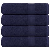 VidaXL Prosoape de baie 4 buc Bleumarin 100x150cm 360 g/m&sup2; 100% bumbac