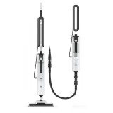Aparat de curatat cu aburi 2 in 1 Fakir Duo Steam, 1400W, rezervor 380ml, 15-32 ml/min, 9 accesorii incluse, Incalzire in 15 sec, Alb