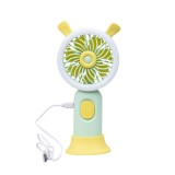 Ventilator de mana, alimentare USB, 3.7w, 3 viteze si suport, verde / ZTS 8241