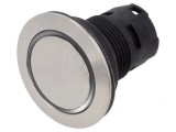 Comutator Apăsare 22mm Argintiu IP65