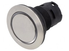 Comutator Apăsare 22mm Argintiu IP65