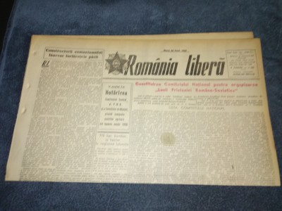 ZIARUL ROMANIA LIBERA 26 SEPTEMBRIE 1950 foto