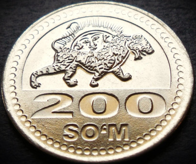 Moneda exotica 200 SOM - UZBEKISTAN, anul 2018 *cod 1281 = UNC foto