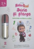 Masha si Ursul. Activitati cu litere si cifre. Scrie si sterge - Editura Litera