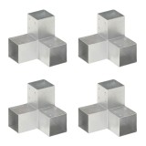 vidaXL Conectori de grindă, formă Y, 4 buc, 91x91 mm, metal galvanizat
