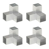 VidaXL Conectori de grindă, formă Y, 4 buc, 91x91 mm, metal galvanizat