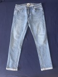 Blugi Bershka, 42, barbati, albastru, conditie excelenta