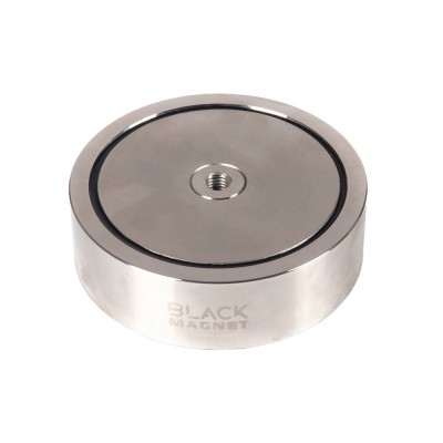 Magnet de cautare Black Magnet, Neodim, Capacitate 2 x 300 kg, Argintiu foto