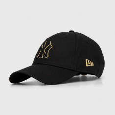 New Era șapcă de baseball din bumbac culoarea negru, cu imprimeu, NEW YORK YANKEES