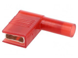 Terminal plat 6,3mm mamă crimpat pe cablu 0,5-1mm2