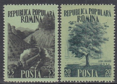 ROMANIA 1956 LP 408 LUNA PADURII SERIE MNH foto