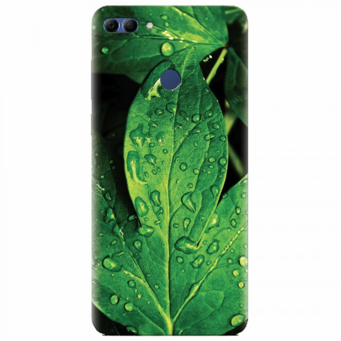 Husa silicon pentru Huawei Y9 2018, Leaves And Dew