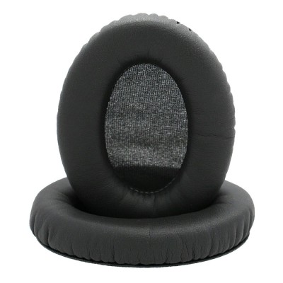 Set 2 bureti pentru casti Audio-Technica ATH-ANC29 / ATH-ANC27 / ATH-ANC9 / ATH-ANC7 - Spuma cu memorie - Piele ecologica - Negru foto