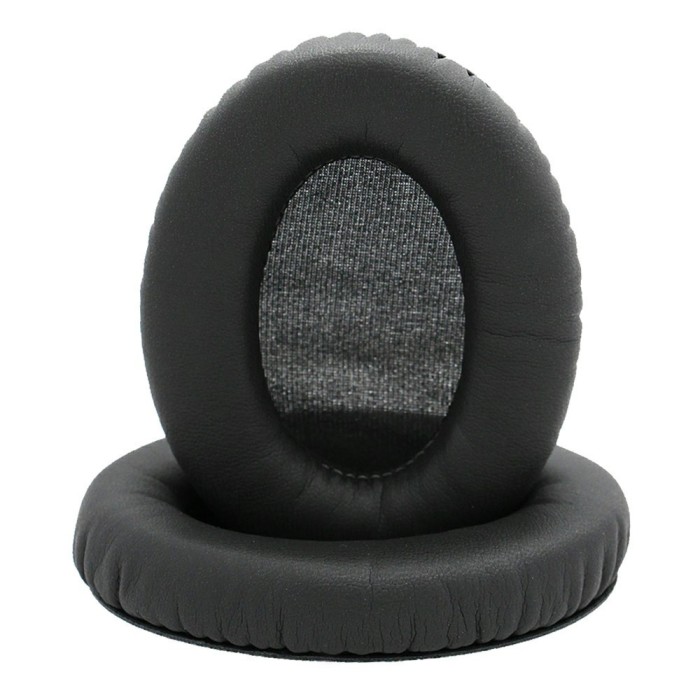Set 2 bureti pentru casti Audio-Technica ATH-ANC29 / ATH-ANC27 / ATH-ANC9 / ATH-ANC7 - Spuma cu memorie - Piele ecologica - Negru