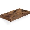 VASAGLE Raft de perete suspendat plutitor, MDF, sistem montare inclus, 40x20x4cm, vintage maro