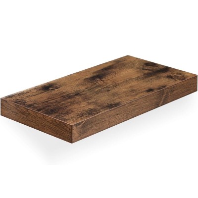VASAGLE Raft de perete suspendat plutitor, MDF, sistem montare inclus, 40x20x4cm, vintage maro foto