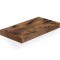 VASAGLE Raft de perete suspendat plutitor, MDF, sistem montare inclus, 40x20x4cm, vintage maro