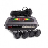 Kit Senzori Parcare Carguard SP002 cu Display LED, 4 Senzori, Raza 2m, Burghiu 19mm