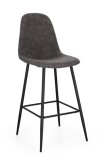 Cumpara ieftin Set 4 scaune bar otel negru textil gri Yrelia 44x53x112 cm