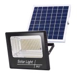 Cumpara ieftin Lampa solara de exterior 200W, Proiector cu 54 LED SMD, cu Telecomanda si senzor lumina, panou solar inclus
