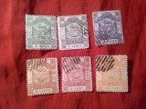Serie mica North Borneo Britanic 1888 , Stema ,6 valori stampilate