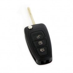 Carcasa cheie tip briceag Ford Focus, Fiesta, Mondeo, model cu 3 butoane, cu lama rotunda foto