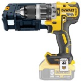 DeWalt DCD796NT - Masina de gaurit si insurubat cu percutie fara acumulatori si incarcator Li-Ion 18 V - Ah 70 Nm motor fara perii led iluminare valiz