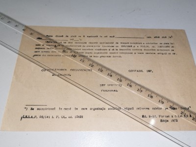 DOVADA / ADEVERINTA FABRICA RSR foto