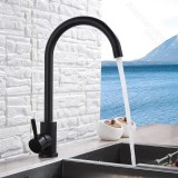 Baterie Bucatarie Monocomanda Pipa Pivotanta Cartus Ceramic Inox Negru Satin Racorduri Kit Fixare Incluse HS001 ModernLight Concept