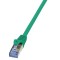 PATCH CORD S/FTP LOGILINK Cat6a, LSZH, cupru, 0.5 m, verde, AWG26, dublu ecranat &quot;CQ3025S&quot; (timbru verde 0.08 lei)