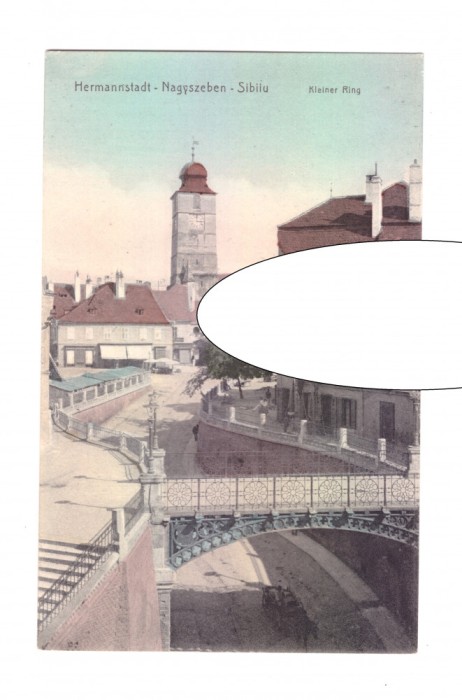 CP Sibiu - Piata Mica, pana in 1918, necirculata, animata, impecabila