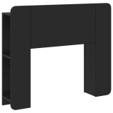 vidaXL Tablă de pat cu sertar cu depozitare Negru Lemn prelucrat 8001193
