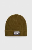 Jack Wolfskin caciula culoarea verde, din tricot gros