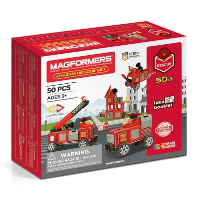 Set de constructie magnetic Magformers - Amazing Rescue, 50 piese foto