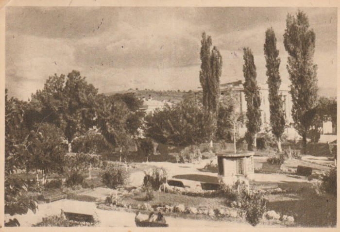 1956 CPI Barlad - Parcul eroilor Armatei Sovietice, stampila T Baile Herculane