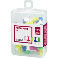 Pioneze pentru Panou de Pluta Deli, 35 Buc/Set, Culori Diverse, Pioneze, Pioneze Metal, Pioneze Deli Metal, Set de Pioneze, Set de Pioneze Metal, Set foto