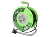 Prelungitor alimentare ACAR 3x1,5mm2 bobinat cu 4 prize PVC negru