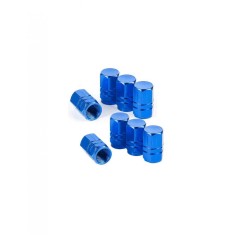 Set 8 capace hexagonale albastre pentru valva auto, aliaj aluminiu, lungime 1.8 cm