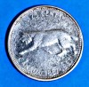 CANADA 25 CENTS CENTI 1967 ELIZABETH II ARGINT STARE F BUNA, America de Nord