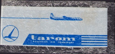 HST Pungă reclamă TAROM Rom&amp;acirc;nia comunistă foto