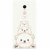 Husa silicon pentru Xiaomi Remdi Note 4X, Bear Family