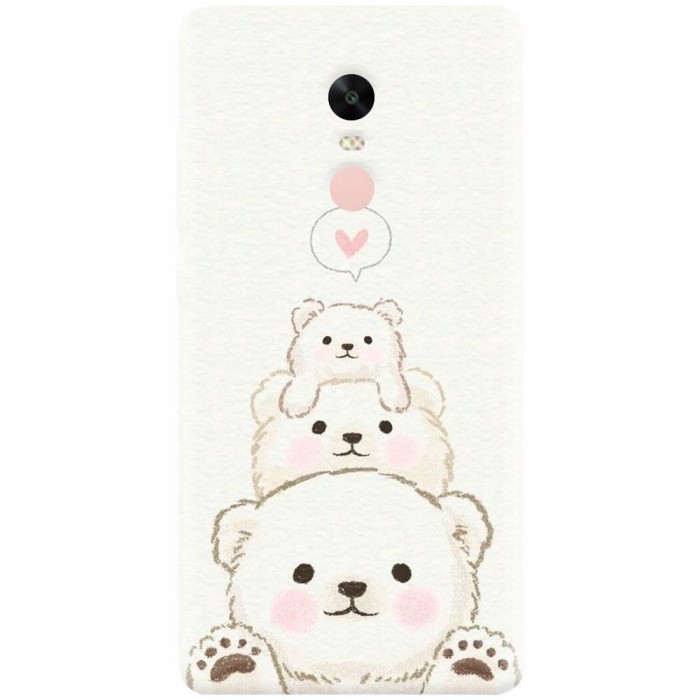 Husa silicon pentru Xiaomi Remdi Note 4X, Bear Family