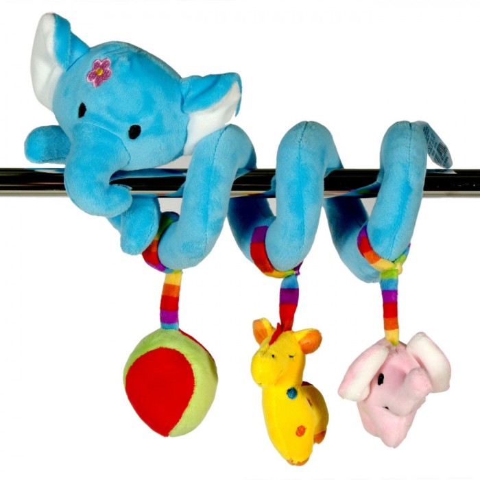 Jucărie Spirală cu Animale, Model Elefant, Jucării Suspendabile, Albastru, 20cm